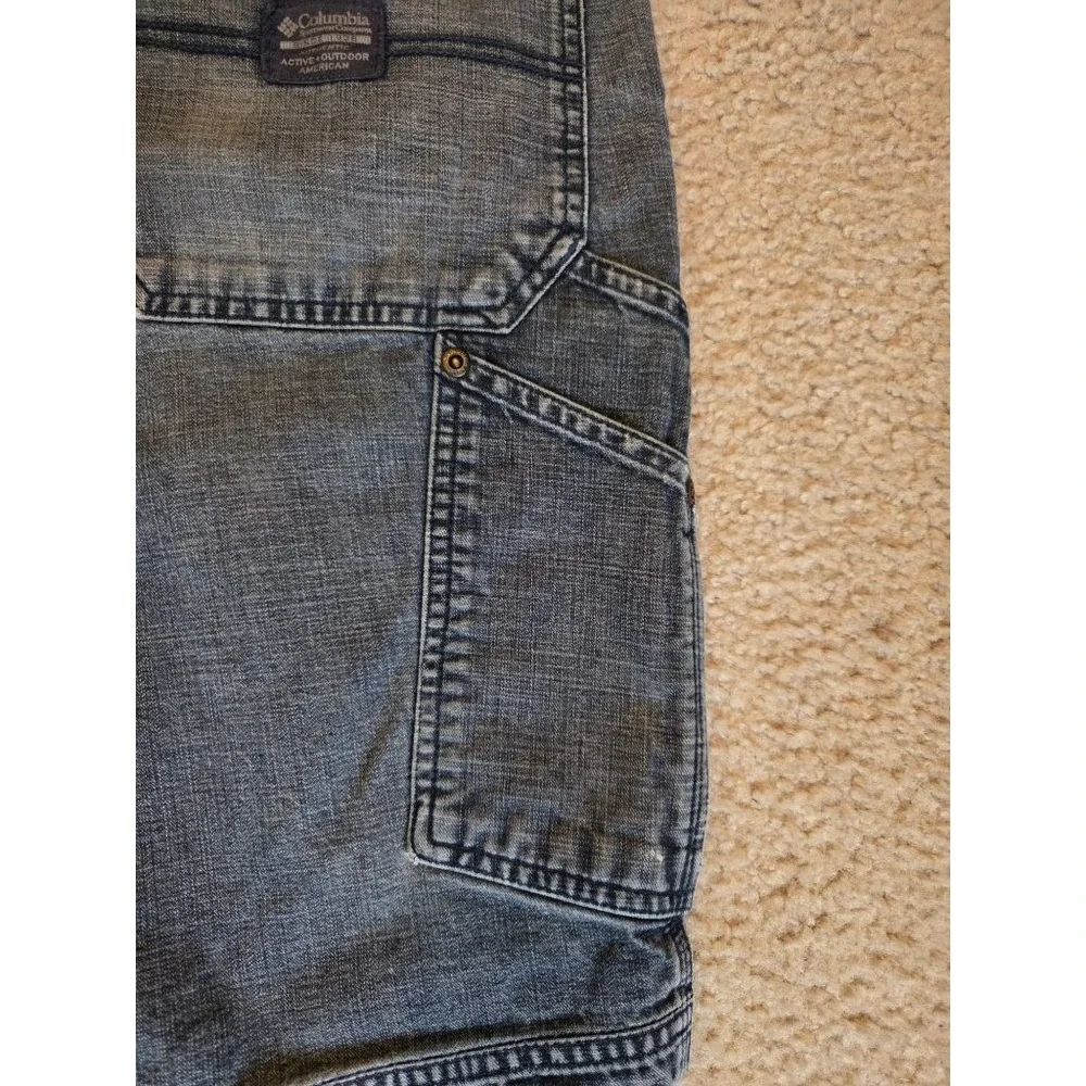 Columbia Denim Cargo Shorts Mens 30 Y2K Baggy Carpenter Skater Workwear Gorpcore